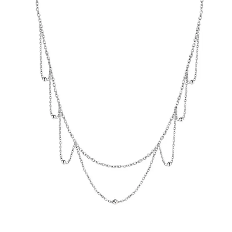

Колье из серебра 925 пробы, с бусинами