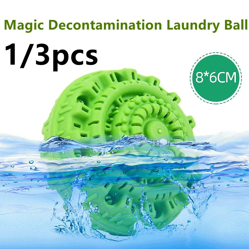 

1/3 шт многоразовые магические шарики для стирки, шарики для очистки, анти-намоточные молекулы аниона, TPR бытовые чистящие инструменты для ст...