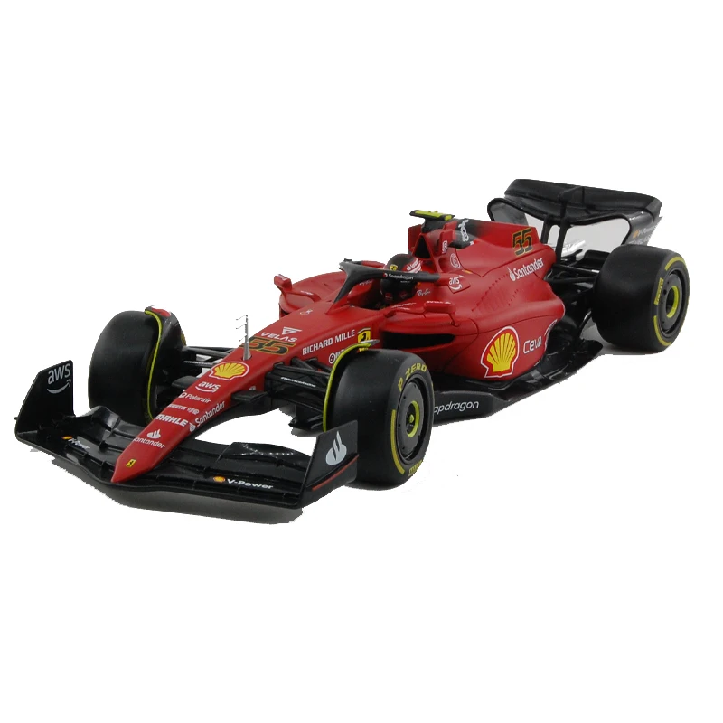 Pаспродажа Модель автомобиля Bburago, модель Ferrari F1-75 No16, 55, Sainz, формула One, аналоговый сплав, Коллекционная модель, подарок, 2022 Купить Модель автомобиля Bburago, модель Ferrari F1-75 No16, 55, Sainz, формула One, аналоговый сплав, Коллекционная модель, подарок, 2022