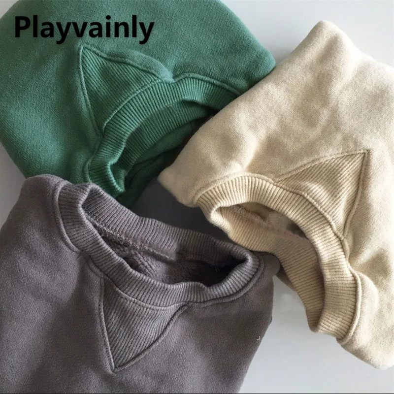 

2022 Korean Style New Autumn Boys Girls Sweatshirts Long Sleeve Raglan Sleeve Round Collar Pullover Top Kids Clothes E2432