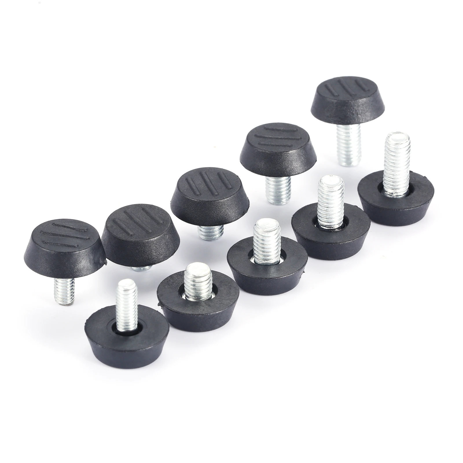

10pcs Furniture Levelers Feet M6/M8*23mm Adjustable Diameter Thread Screw Balance Stem for Rack Table Chair Beg Sofa Protectors