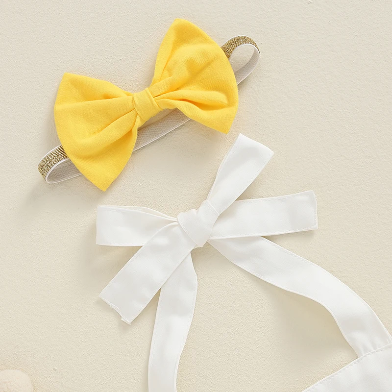 Детский летний комбинезон с оборками и повязкой на голову