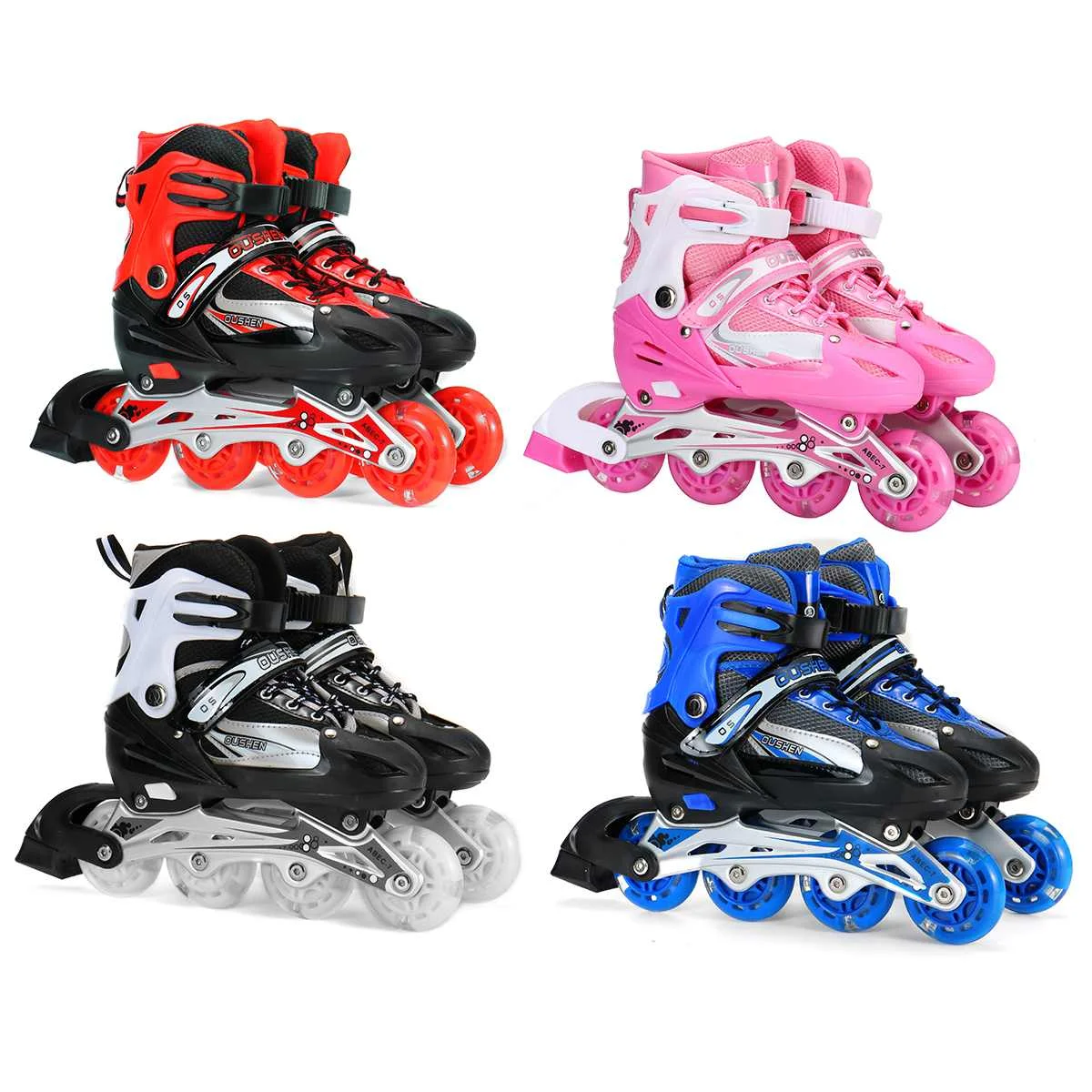 

Adjustable Illuminating Inline Skates with Light Up Wheels for Girls Boys Youth Inline Skates Outdoor Sports Roller Skates Shoes