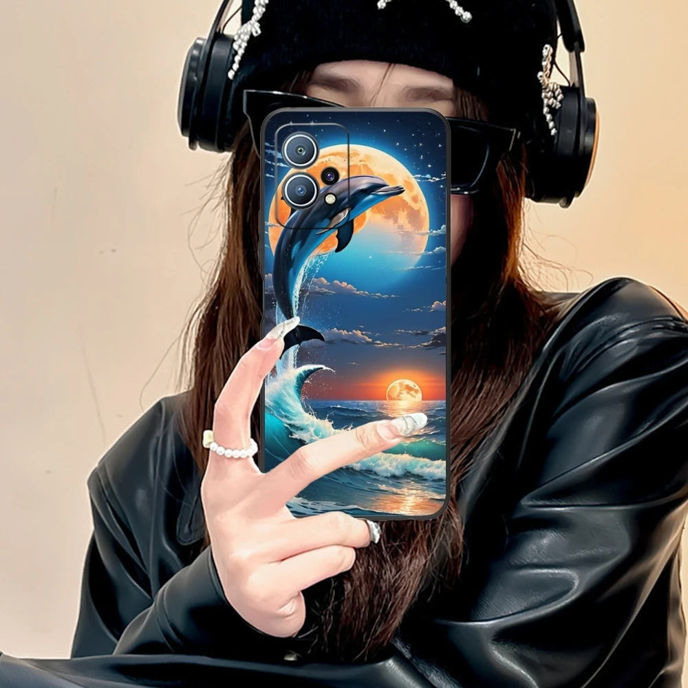 Чехол для мобильного телефона с изображением дельфина Huawei P60 P50 P40 P30 P20 P10 P9 P8 Pro Lite