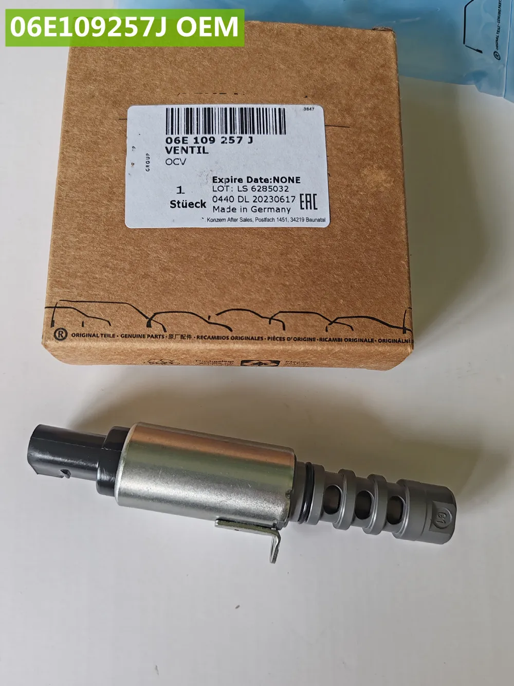 OEM 06E 109 257 Дж / 109257 Соленоид переменной синхронизации J VVT для Audi A4 A6 A5 A8 Q7 S5 S8 2.5L 3.2L 4.2L