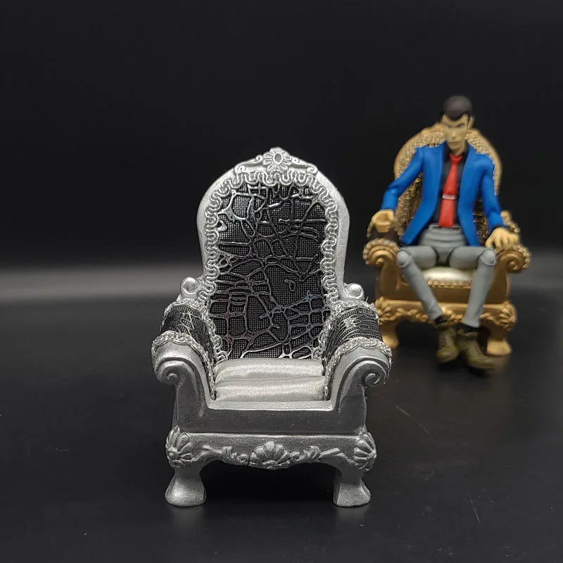 

1/12 Scale Scene Furniture Toys Retro Armchair Single Sofa Chair Model for 6 inches Action Figure Body shf ob11