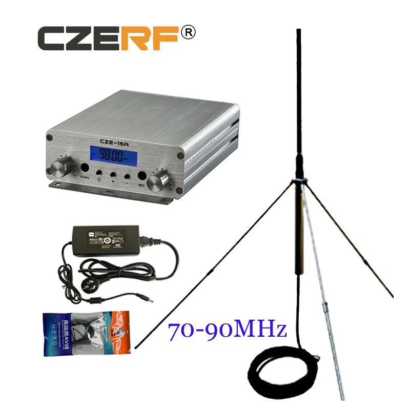 

CZE-15A 15w 70 to 90 MHz PLL Stereo FM Broadcast Radio Station Transmitter