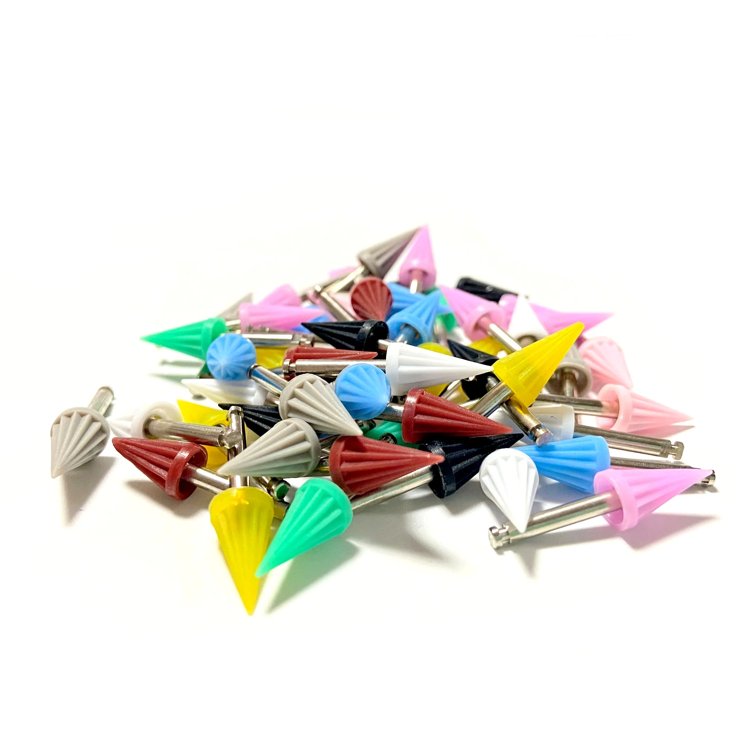 

100pcs/pack Dental Polishing Cup Sharp Head Dental Contra Angle Polishing Brush Polisher Cups Teeth Whitening Dental Lab Tool