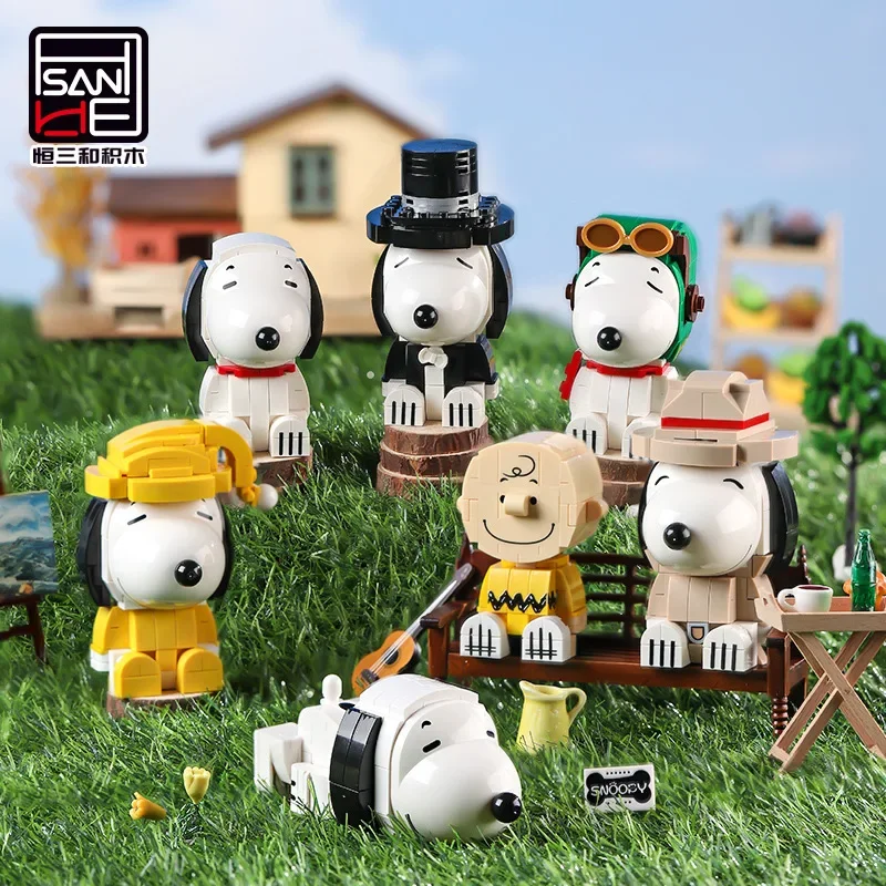 Строительные блоки Snoopy BrickHeadz Чарли сборная модель собаки мини-кирпичи фигурка