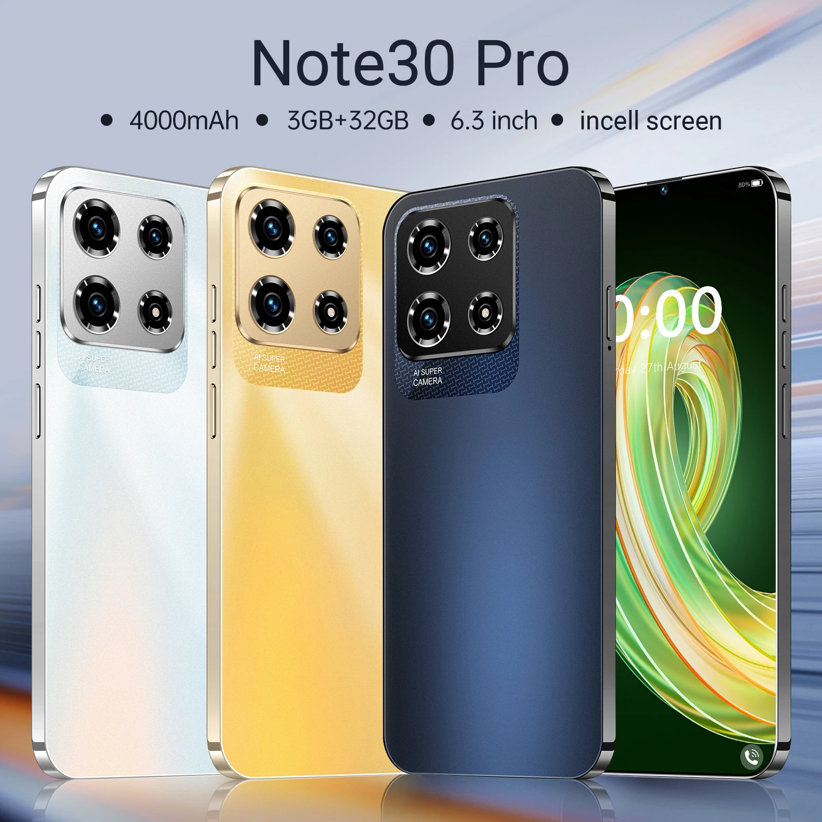 Смартфон fuffi Note 30 Pro 3/32ГБ