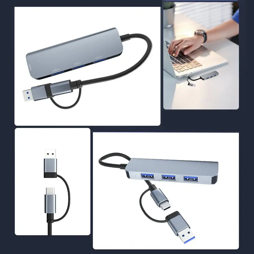 

Широко совместимый кабель-концентратор USB 3,0 типа C 4 шт. для офиса