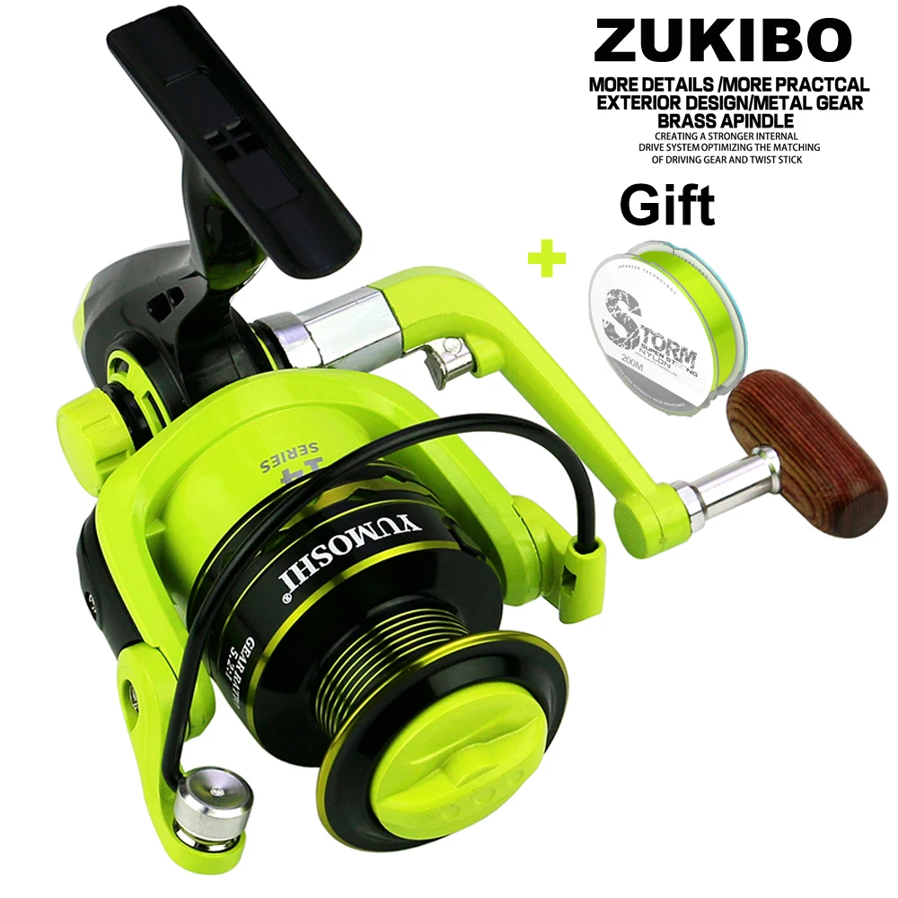 

ZUKIBO 2023 New Fishing Spinning Reel Metal Spool 5.2:1 Bearings Carp Fishing Reel ZK2000-7000 Metal Line Cup Sea Tackle Pesca