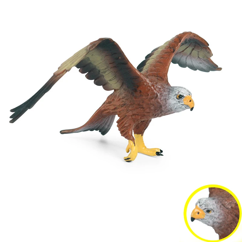 

Children's Simulation Animal Model Toys Solid Static Plastic Birds Spreading Wings Eagle Sea Eagle Scene Ornaments