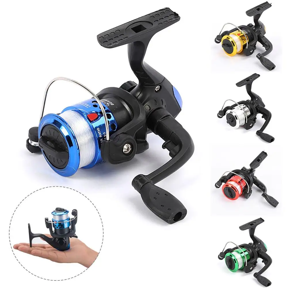 Folding Spinning Fishing Reel With 100m Fishing Line 5.1:1 Gear Ratio Portable Ultralight Fishing Reel 2