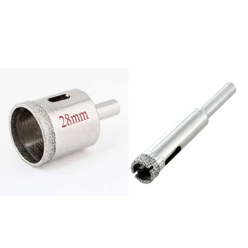 

1 шт. 28 мм Алмазное покрытие для плитки, стекла и керамики и 6 шт. 8 мм алмазных сердечников для сверления керамической плитки, стекла