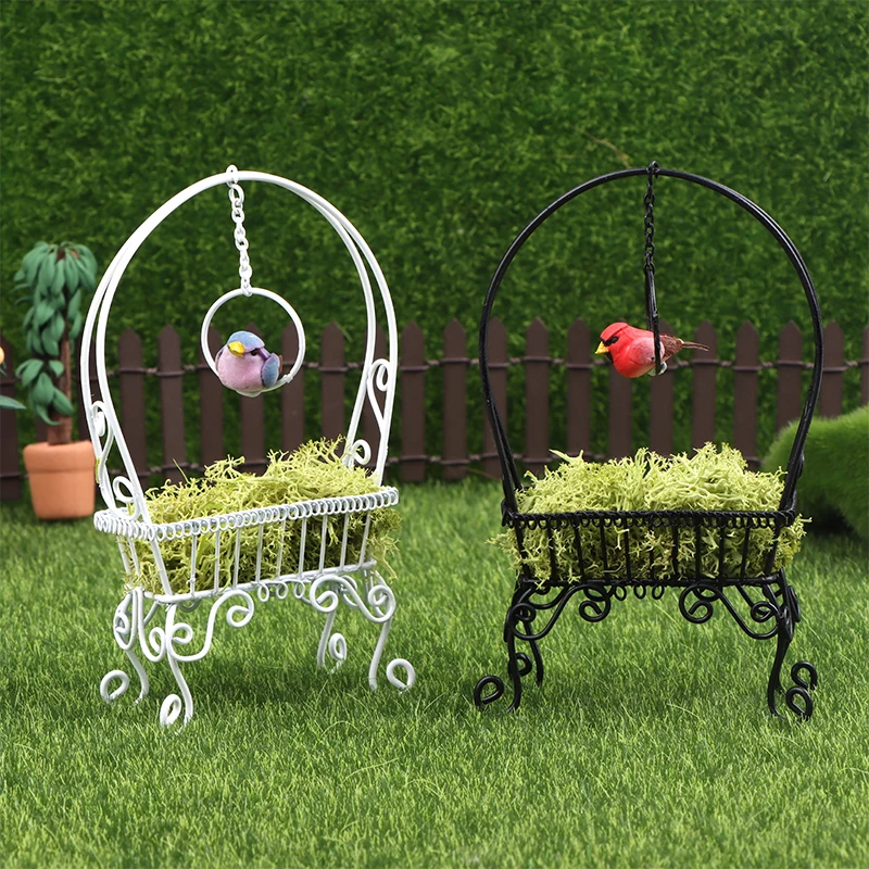 1:6 1:12 миниатюрный металлический Цветочный стеллаж для кукольного домика