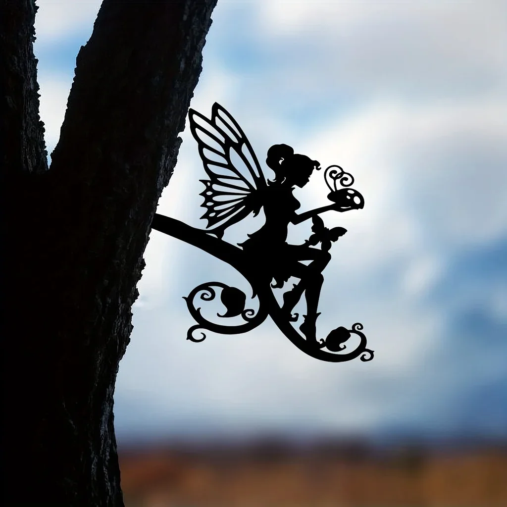 Украшения для сада на открытом воздухе металлические бабочки и сказочный дом