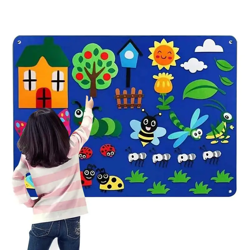 

Felt Board Stories Set Montessori Ocean Farm Insect Animal Family Interactive Preschool Early Learning Toddlers Toys For Child