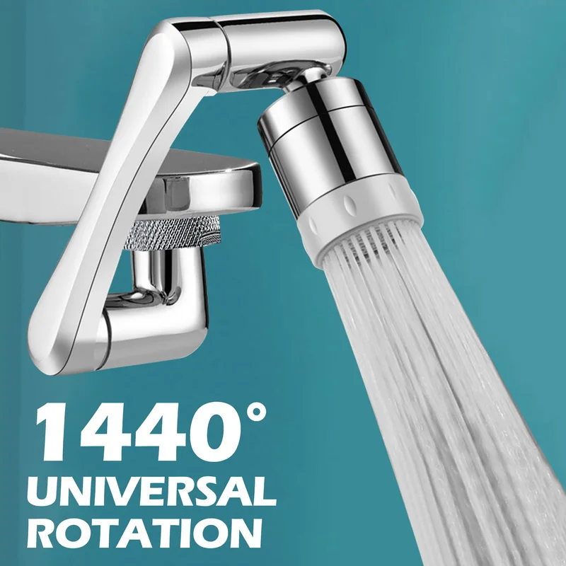 

Kitchen Tap Aerator Sprayer 1440° Faucets Extension Washbasin Arm Head Robot Nozzle Rotation Universal For Bubbler Faucet