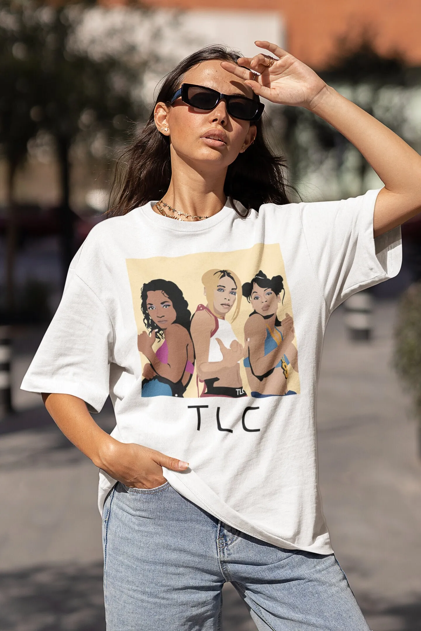 Tlc футболка оверсайз 90S R B 90'S Rnb Ретро музыка хип-хоп