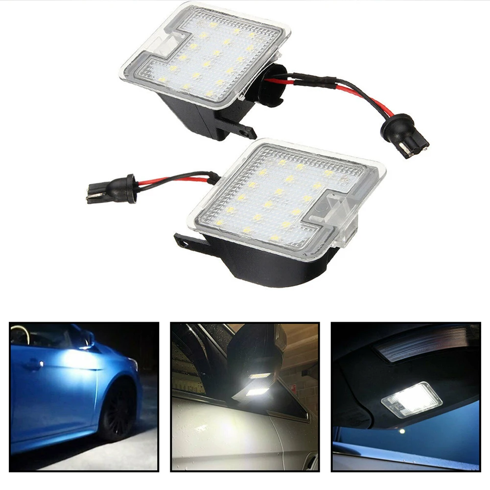 2Pcs LED Under Side Mirror Puddle Light For Mondeo MK4 Focus Kuga Dopo Escape C-Max Car Courtesy Lamps vehicles Car accessories