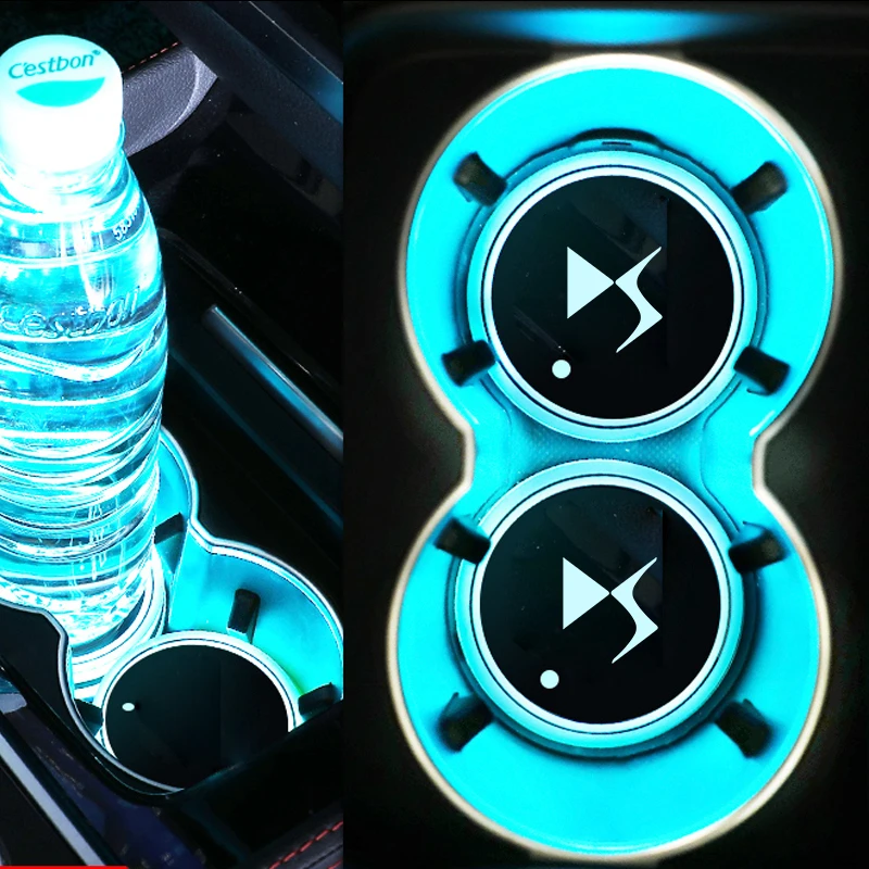 

Светодиодный Автомобильная разноцветная атмосфера светильник water coaster для маркировка "DS SPIRIT" DS3 DS4 DS4S DS5 5LS DS6 DS7 2020 переводки виниловый интерье...