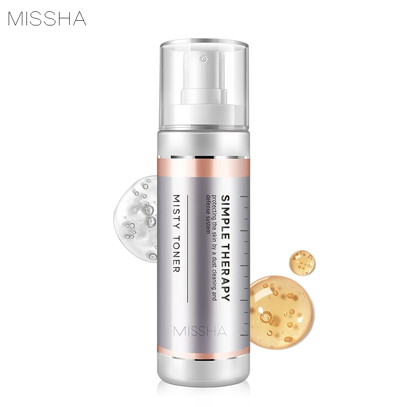 

MISSHA Simple Therapy Misty Toner 80ml Whitening Spray Toners Hyaluronic Acid Essence Moisturizing face spray