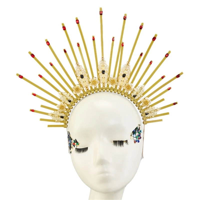 

Spiked Crown Headpiece HaloCrown Headband Goddess Headpiece Mary HaloCrown Headpiece Mary Headband Lolita Headband