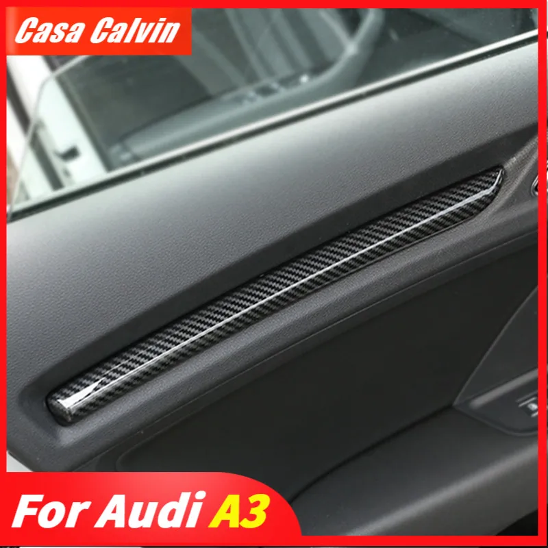

ABS Carbon Fiber Style Car Inner Door Decoration Trim for Audi A3 8V 2014 2015 2016 2017 2018 2019 Interior Accessories