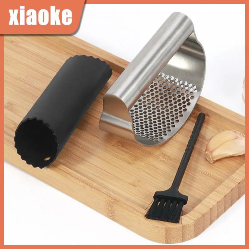 

Stainless Steel Garlic Press Squeezer Manual Gralic Press Device Handheld Ginger Garlic Cutting Household Kitchen Accessories