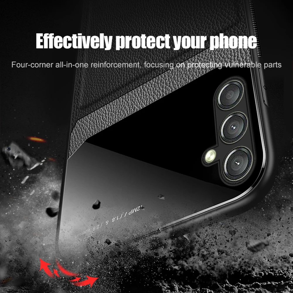 Деловой акриловый кожаный чехол для Samsung Galaxy S24 FE 5G с мягкой рамкой из ТПУ защита