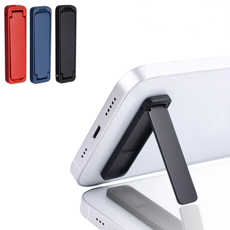 

Thin Mini Metal Folding Mobile Phone Holder Stand Alloy Portable Phone Kickstand Bracket Desktop Phone Holder