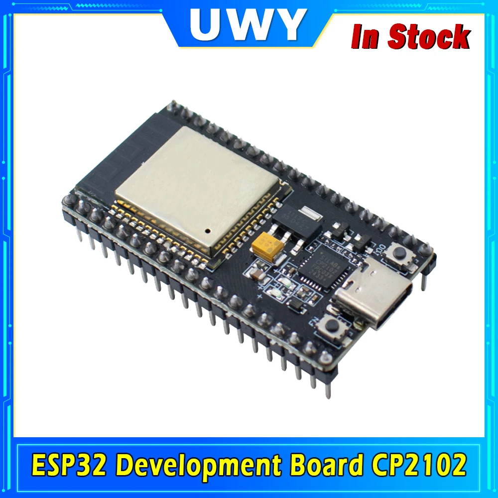 Фото Плата разработки ESP32 CP2102 с разъемом Micro USB, двухъядерный модуль Wi-Fi и Bluetooth, рабочее напряжение 5В, скорость передачи данных 115200 бод/с для Arduino. №2