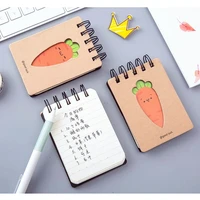 a5 a7 cute and adorable carrot coil notepad mini portable notes school supplies kawaii notebook for student gift