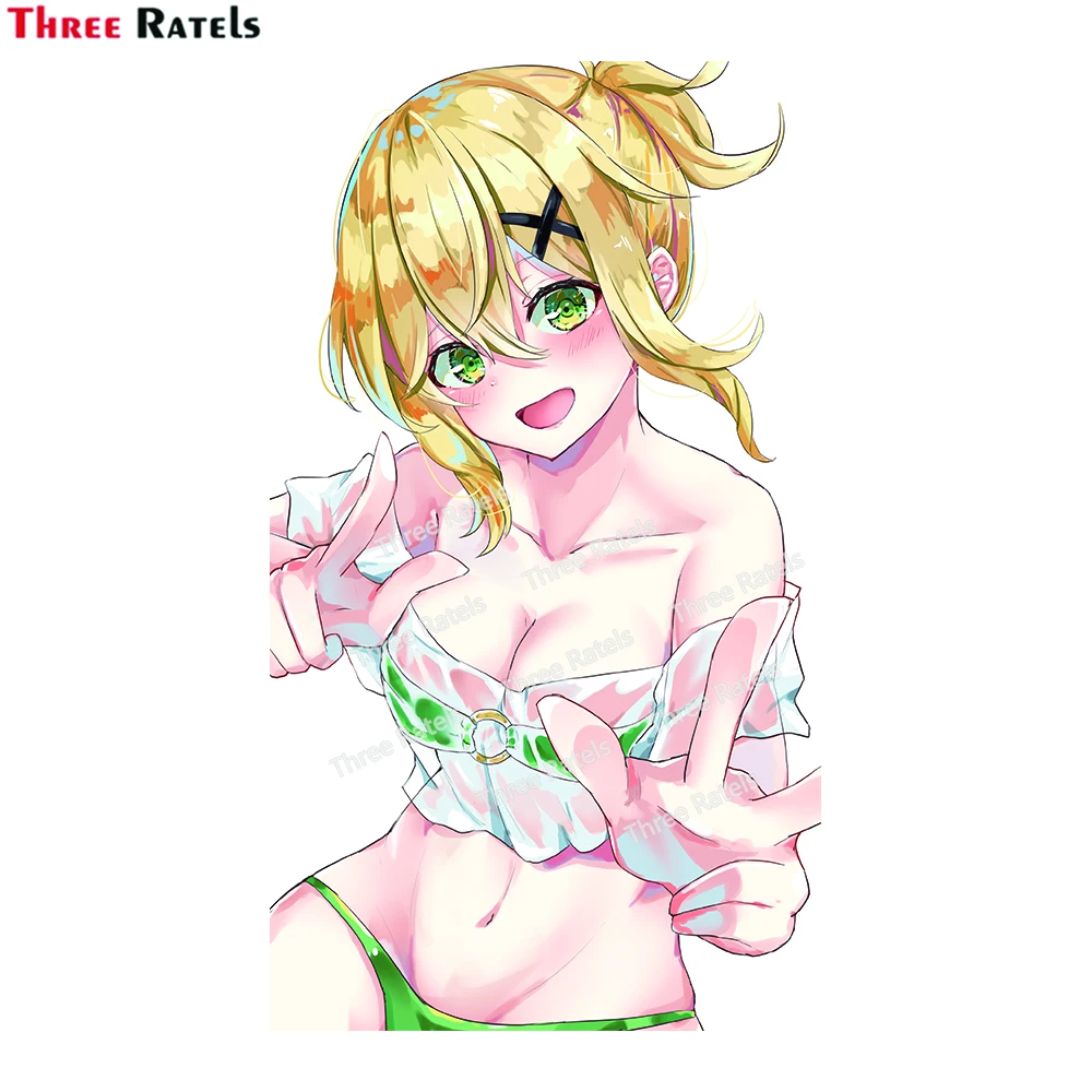 Автомобильные наклейки Three Ratels H657 с аниме девушкой, наклейка на стену, милые аниме автомобильные аксессуары для Akatsuki KirikaSenki Zesshou Symphogear