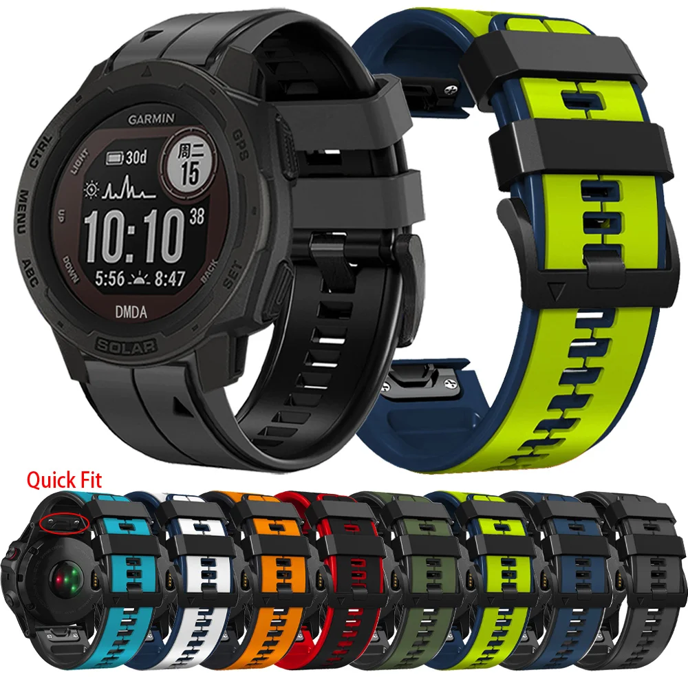 

Quick Fit 22/26mm Strap For Garmin Forerunner 955 745 945 LTE S62 S60 / instinct 2 45mm Sports Silicone Band Bracelet Wristbands