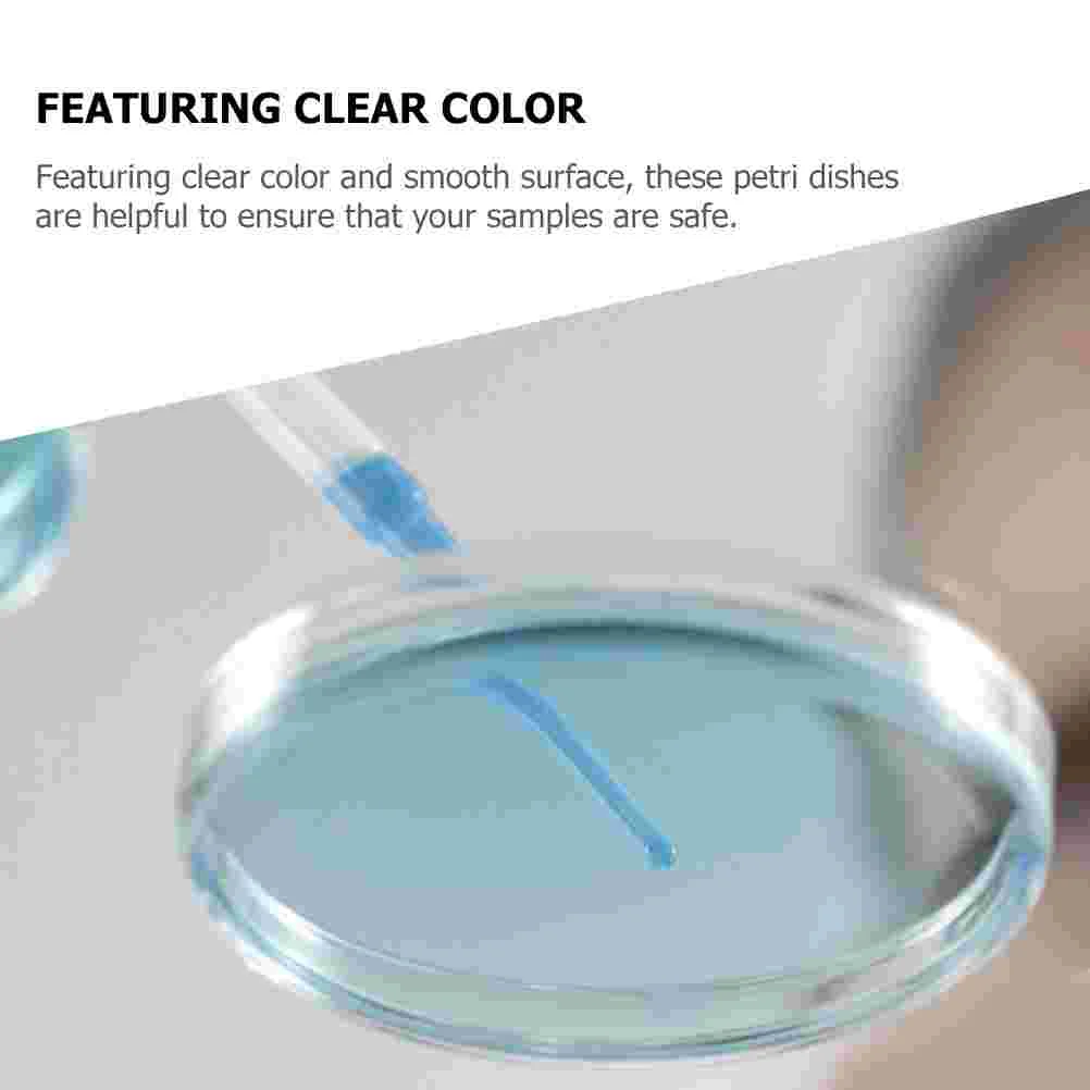 

10 Pcs Culture Plate Petri Dishes Lids Science Chemistry Plastic Agar Laboratory Plates Sterile Clear Tissue