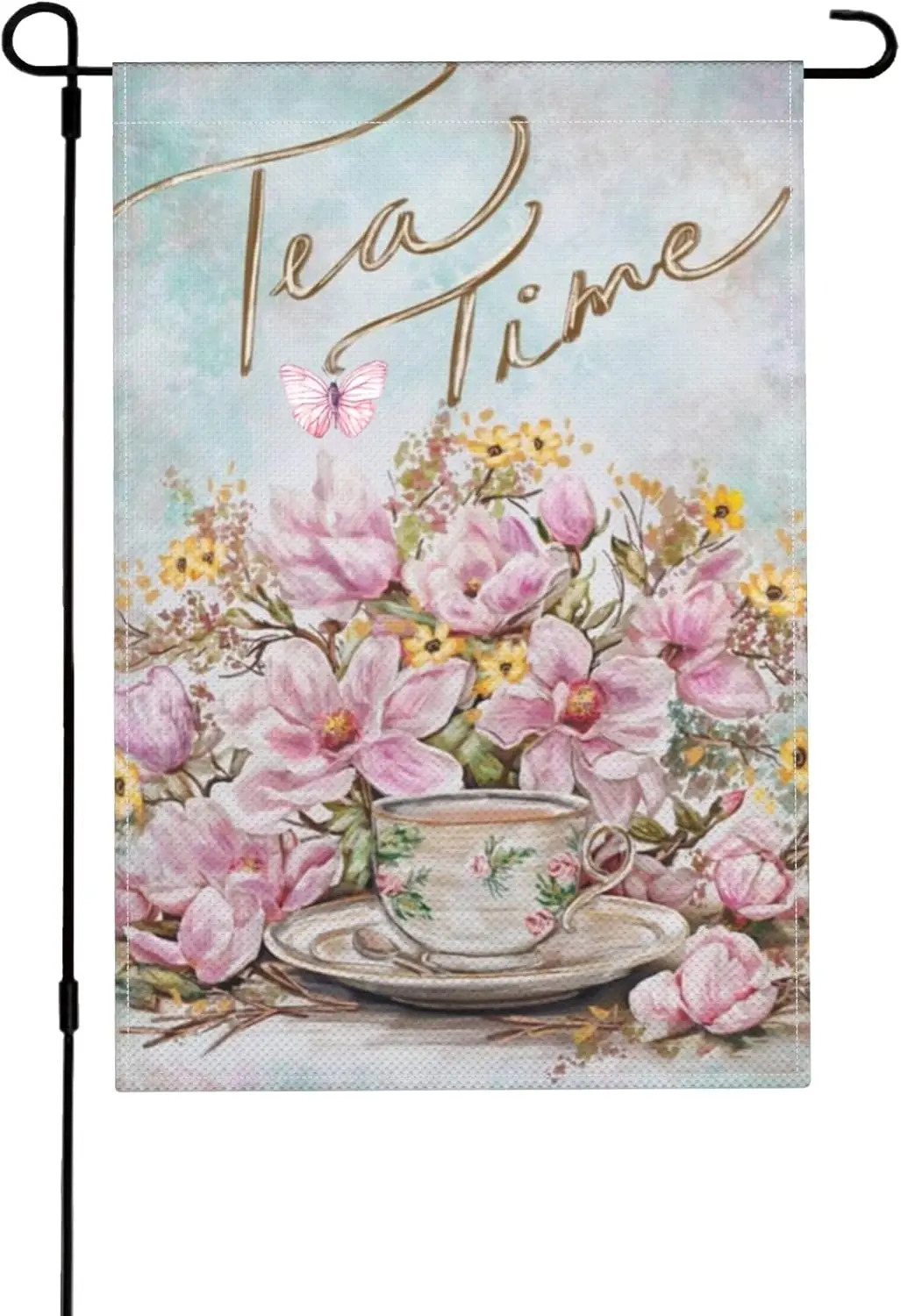 Флаг садового сада с цветочным узором Агиризм 12x18 дюймов двусторонний