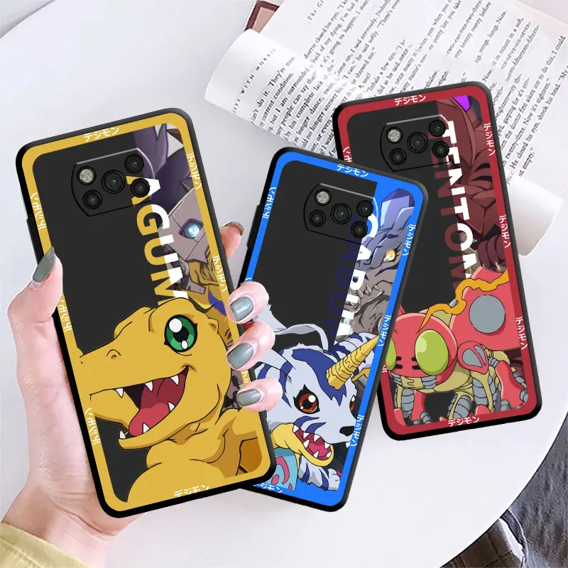 

Digimon Case For Xiaomi Mi Poco X3 NFC M4 F3 C40 11 11T 10T Pro 12 9T 9 10Lite Back Soft Phone Cover