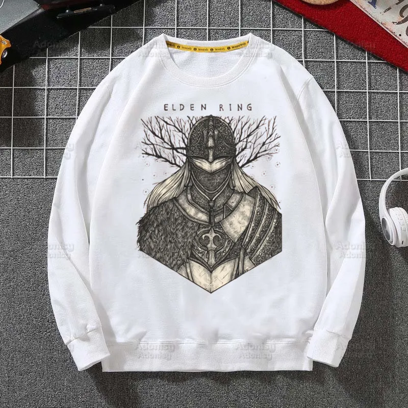 

Elden Ring Knight's Fallen From Grace Fleece Sweatshirts Harajuku Loose Streetwear Top Autumn Spring O Neck Pullover Hoody Mens