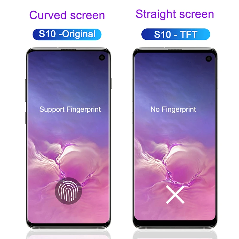 Tanie Nowy Oryginalny Do Samsung Galaxy S10 G973F G973A G973U G973F/DS Wyświetlacz LCD Ekran Dotykowy Z Ramą Panel Digitizer Części