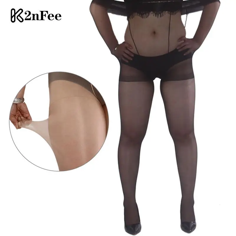 

1 шт., Женский трикотажный нейлоновый колготки большого размера