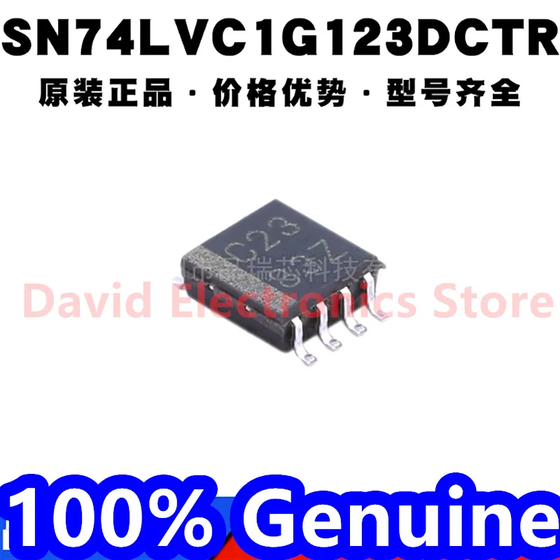 

50PCS New original SN74LVC1G123DCTR screen printed C23 package VSSOP8 multi frequency oscillator chip SN74LVC1G123