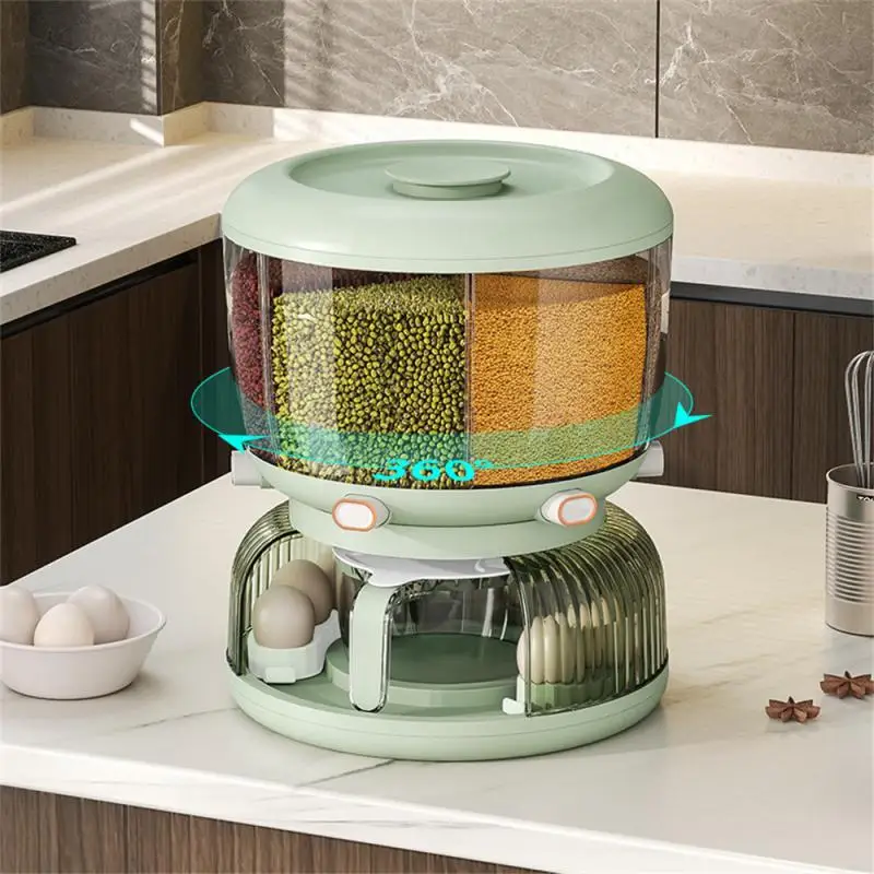 

Sealed Ten Egg Compartments And Intimate Design Insect And Oil Smoke Prevention Dust Proof Top Cover Grain Storage Tank