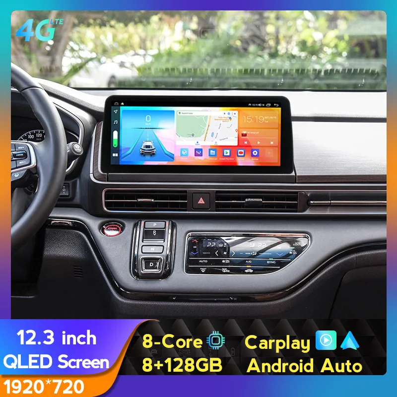 

12,3 дюймовый Android 11,0 Octa Core Автомобильный GPS-навигатор для Honda Odyssey 2021 2022 автомобильное радио Wifi 4G QLED экран DSP Carplay MIC