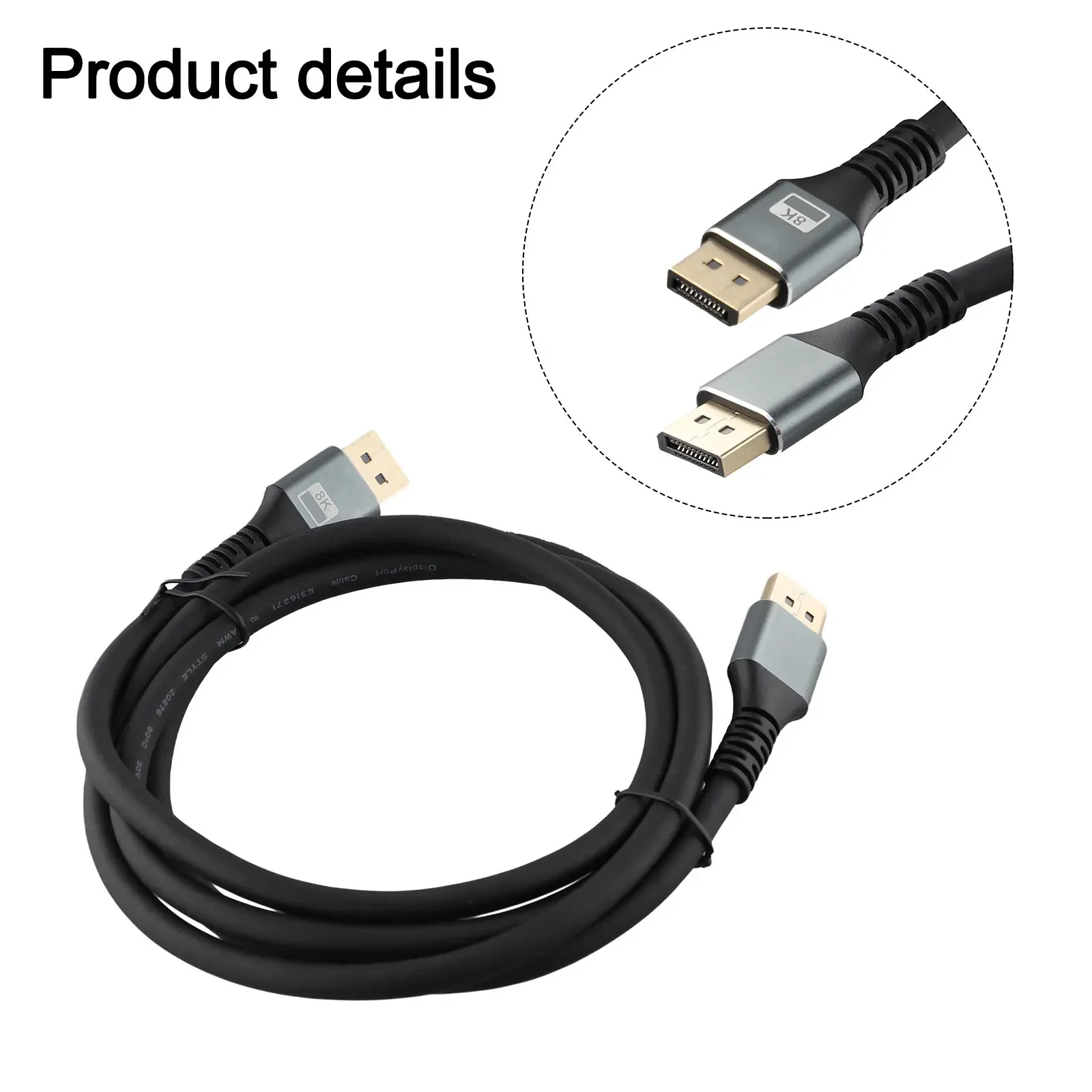 Кабель Displayport высокой четкости черный