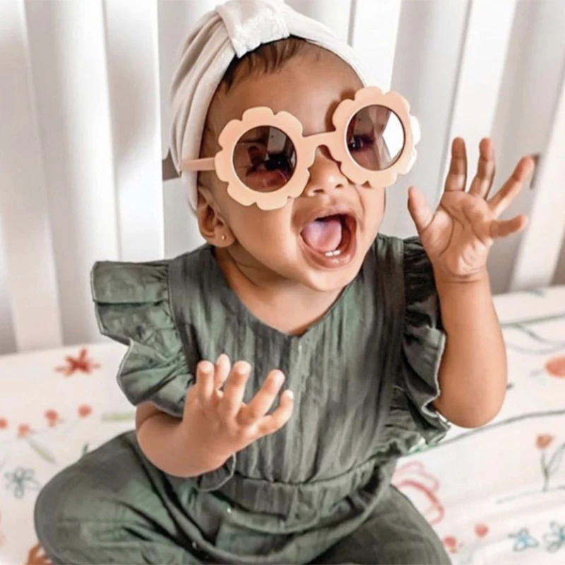 

2-6 Years TPEE New UV400 Polarized Sunglasses Sunflower Macaron Silica Gel Durable Children Safe Glasses with Professional Test