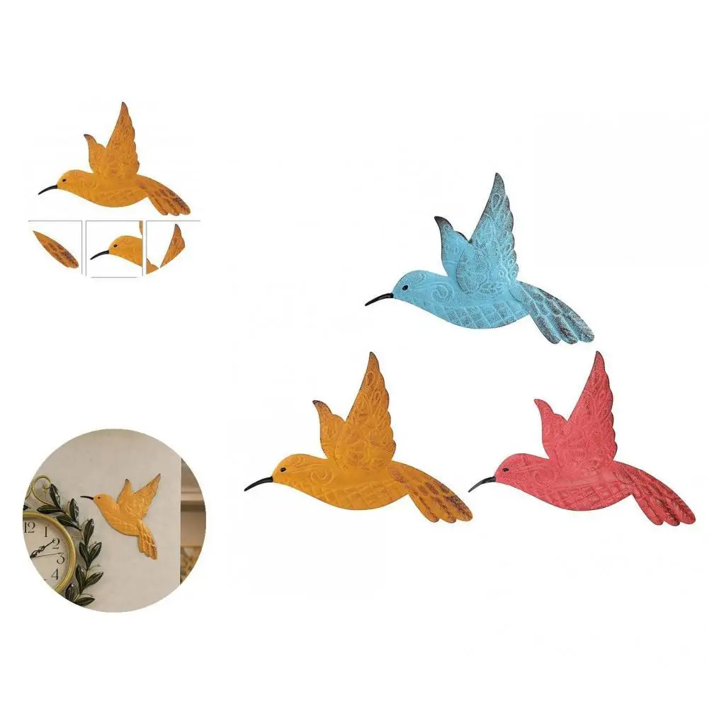 

Pretty Attractive Eco-friendly Balcony Attractive Exterior Decoration Hummingbird Ornament Bird Pendants 3Pcs