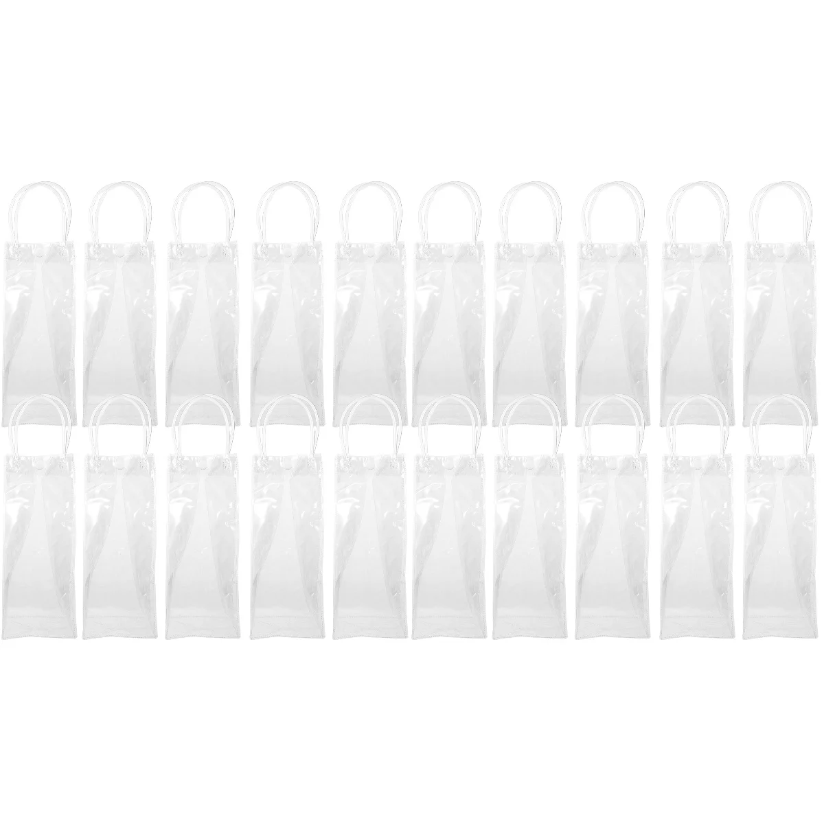 

20 PCS Clear Bags Convenient Gift Bags Candy Bags Package Bags with Handles