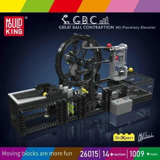 MOLD KING 26015 технический креативный моторизованный планетарный лифт строительный